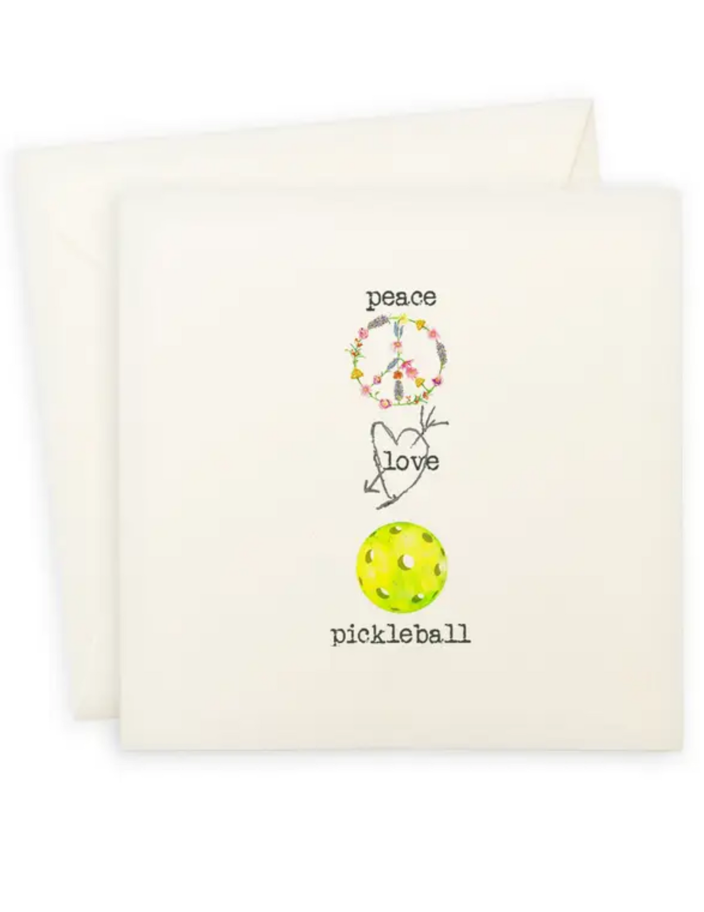 "Peace Love Pickleball" Greeting Card