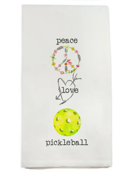 "Peace Love Pickleball" Dish Towel